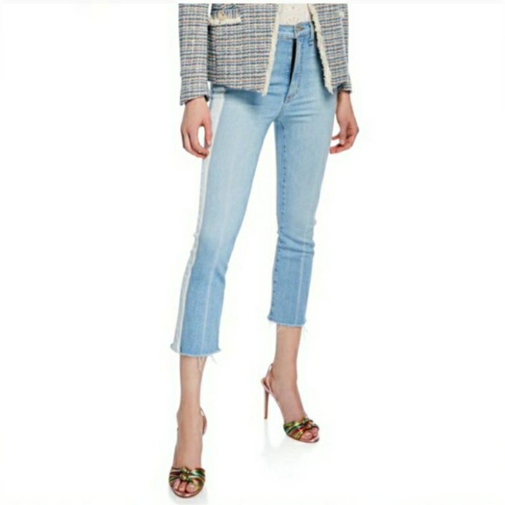 Veronica Beard High Rise Kick Flare Crop Jeans